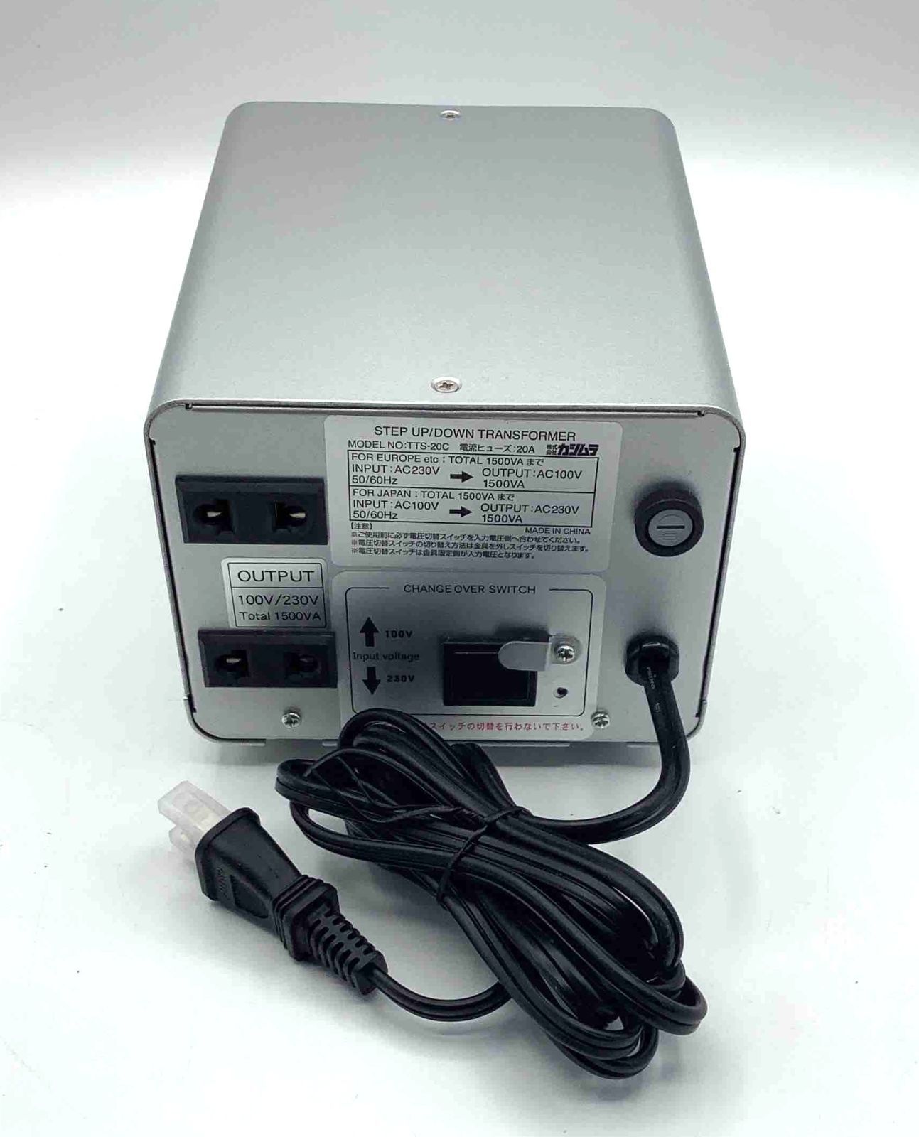 カシムラ 海外国内型変圧器 220-240V/1500VA NTI-20 - メルカリ