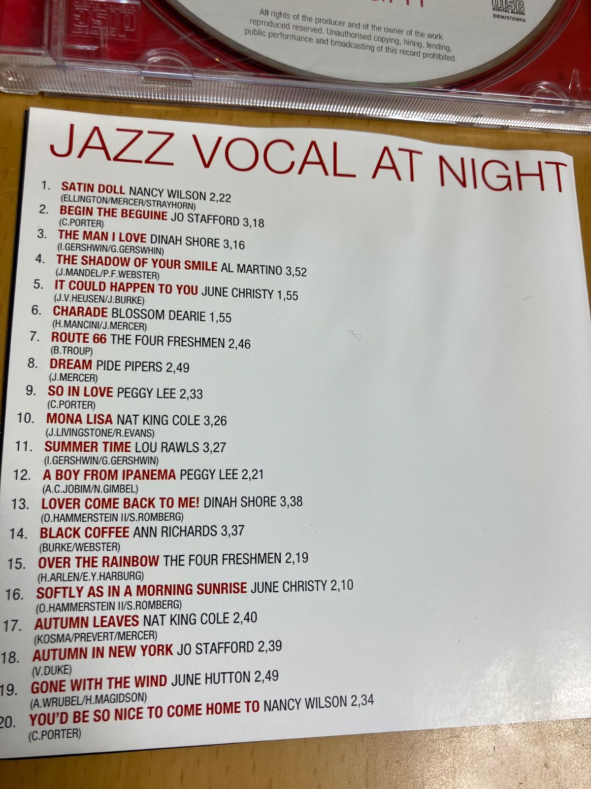 JAZZ VOCAL AT NIGHT ひとりの夜のジャズ・ヴォーカル - メルカリ