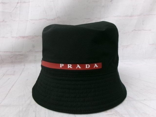 中古】PRADA ﾌﾟﾗﾀﾞ ﾊﾞｹｯﾄﾊｯﾄ rn98339 ca34767 ﾌﾞﾗｯｸ M 991894109