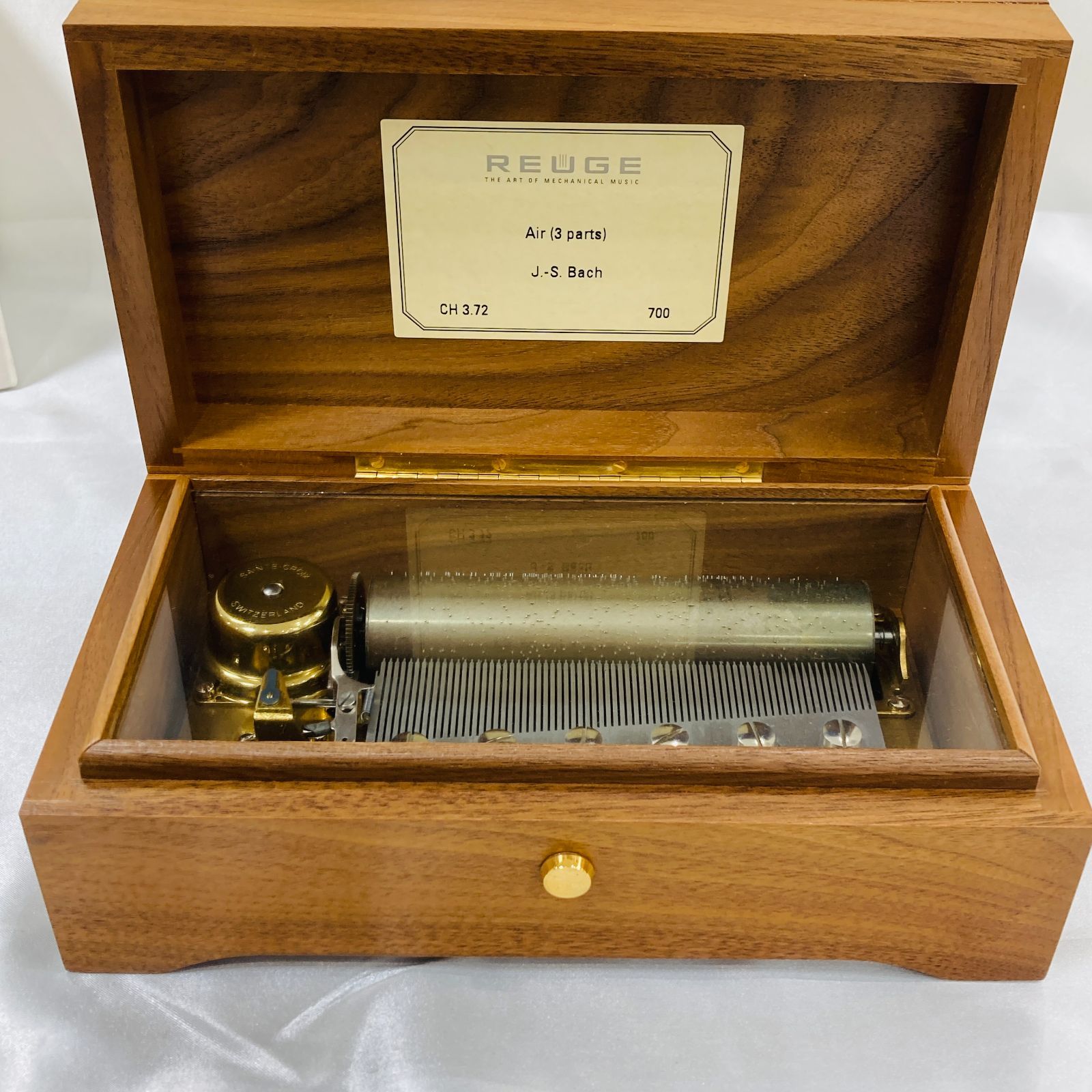 A【稼働品】REUGE リュージュ オルゴール J.S.バッハ G線上のアリア 箱 