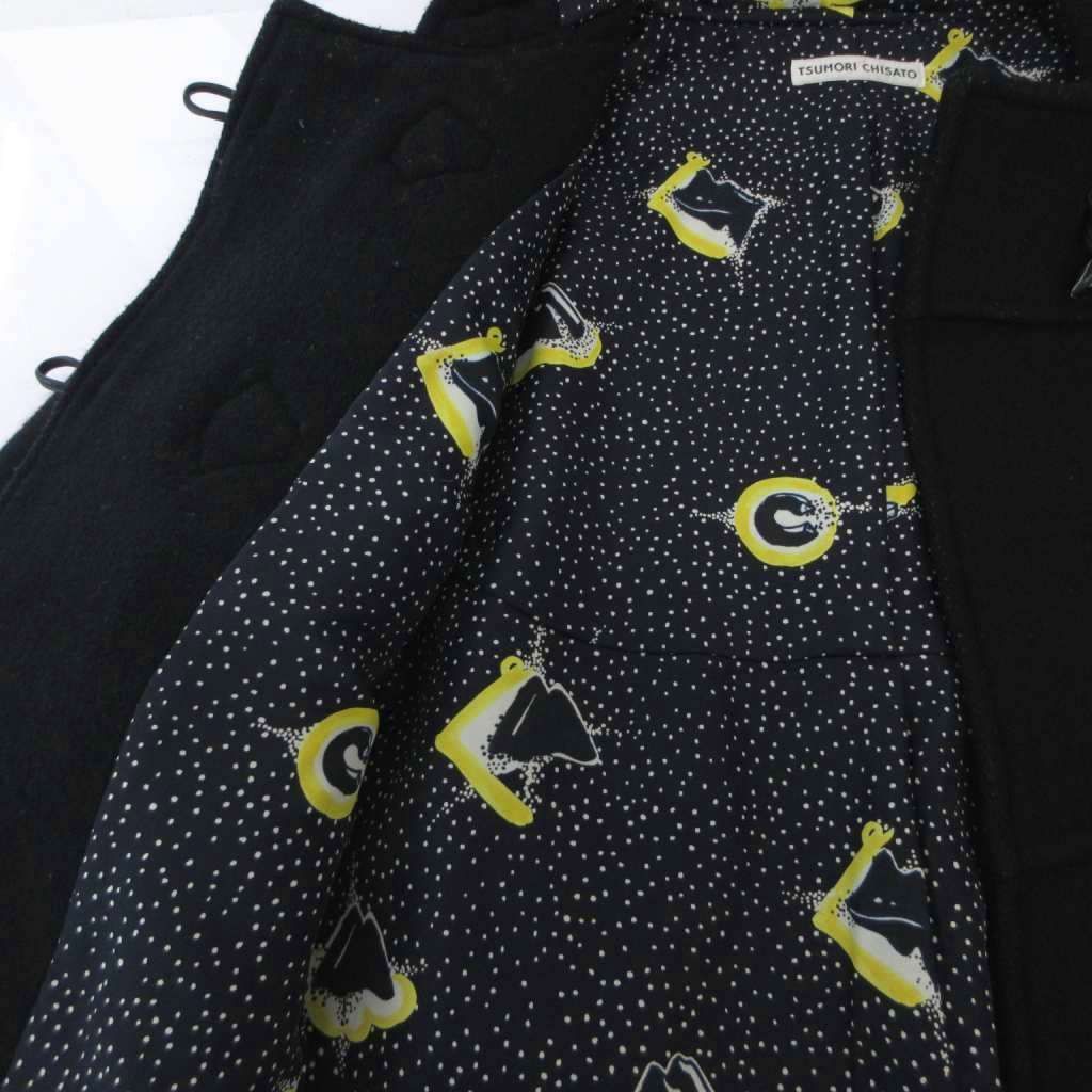 ツモリチサト TSUMORI CHISATO ダッフルコート ショート丈 1 黒