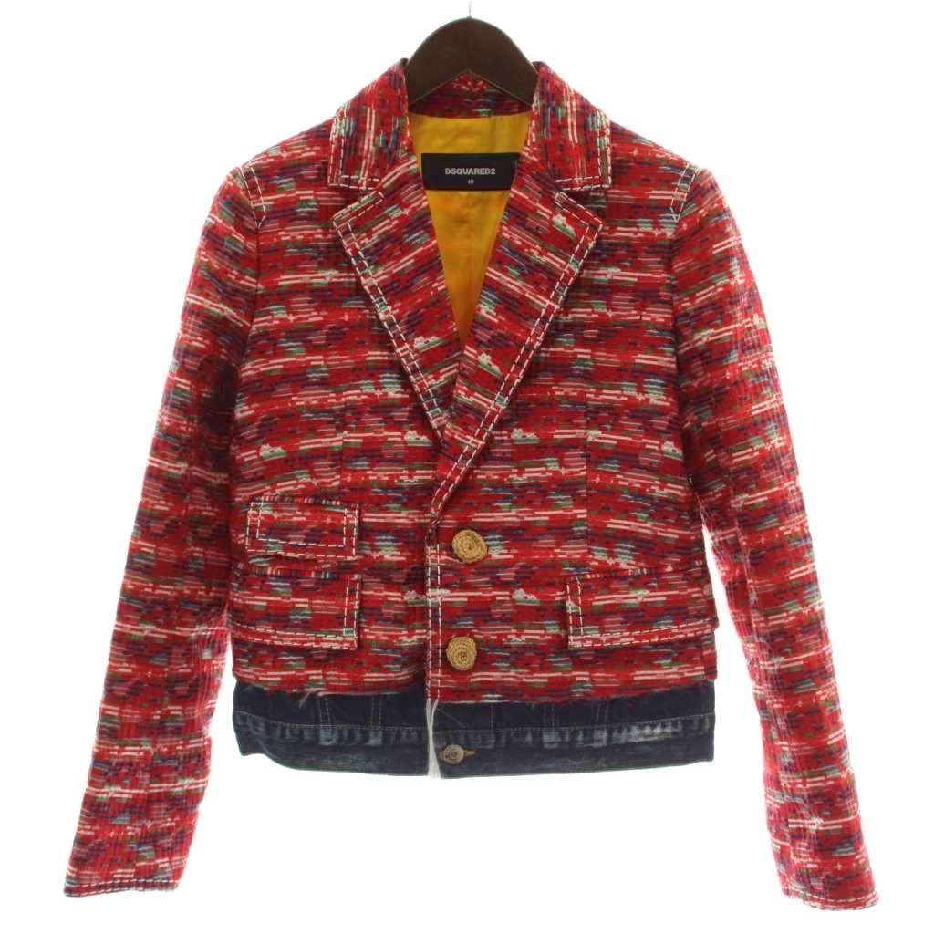 ディースクエアード DSQUARED2 テーラードジャケット 上着 40 マルチ 