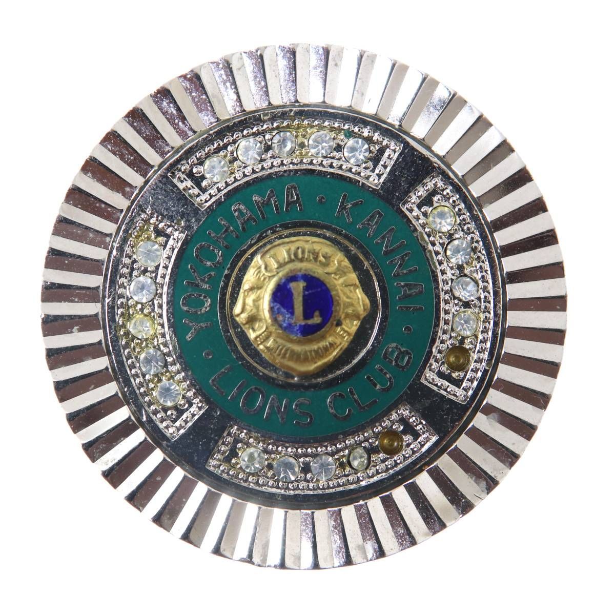LIONS CLUB ライオンズクラブ バッジ 横浜 関内 直径31.9mm NT BC LIONS CLUB ライオンズクラブ バッジ 横浜 関内 直径31.9mm NT BC
