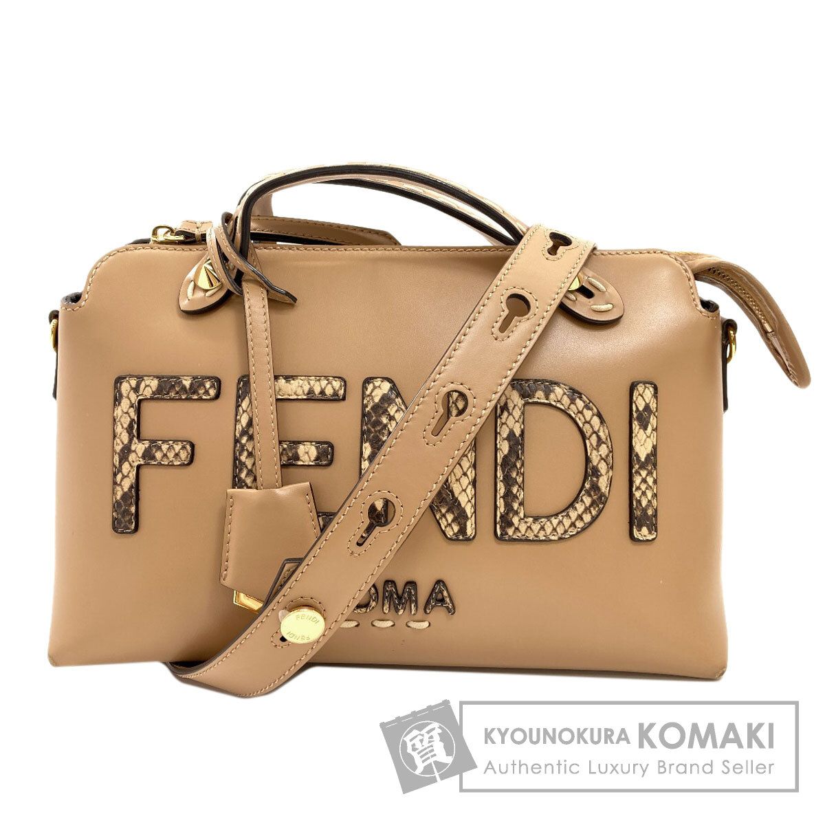 FENDI フェンディ バイザウェイ 2WAY ハンドバッグ パイソン カーフ 