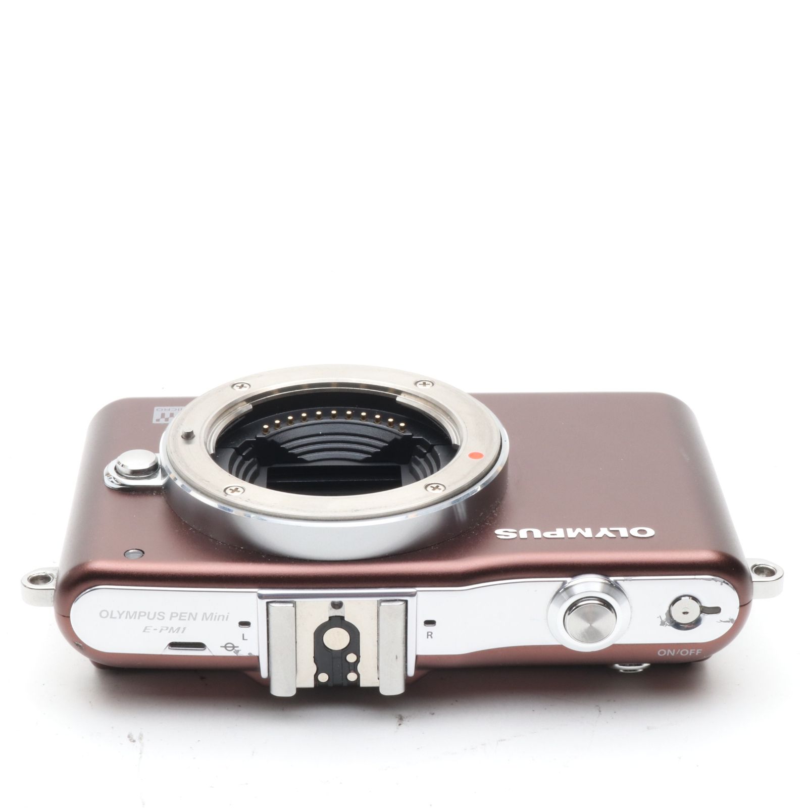 OLYMPUS PEN mini E-PM1 ボディ ブラウン 〔マイクロフォーサーズ