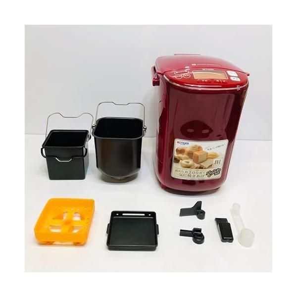 ☆激レア TIGER タイガー KBH-V100 IH ホームベーカリー レッド 中古】タイガー ホームベーカリー 「やきたて」 IH 土鍋焼き レッド