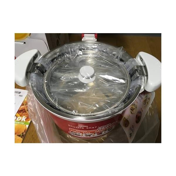 中古】サーモス 真空保温調理器 シャトルシェフ 3.0L トマト KBA-3001