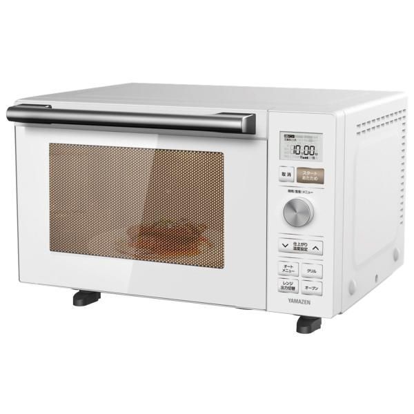 【中古】[山善] 電子レンジ オーブンレンジ 18L 一人暮らし 二人暮らし フラットテーブル トースト機能付き 自動メニュー18種類 簡単お手入れ グリル機