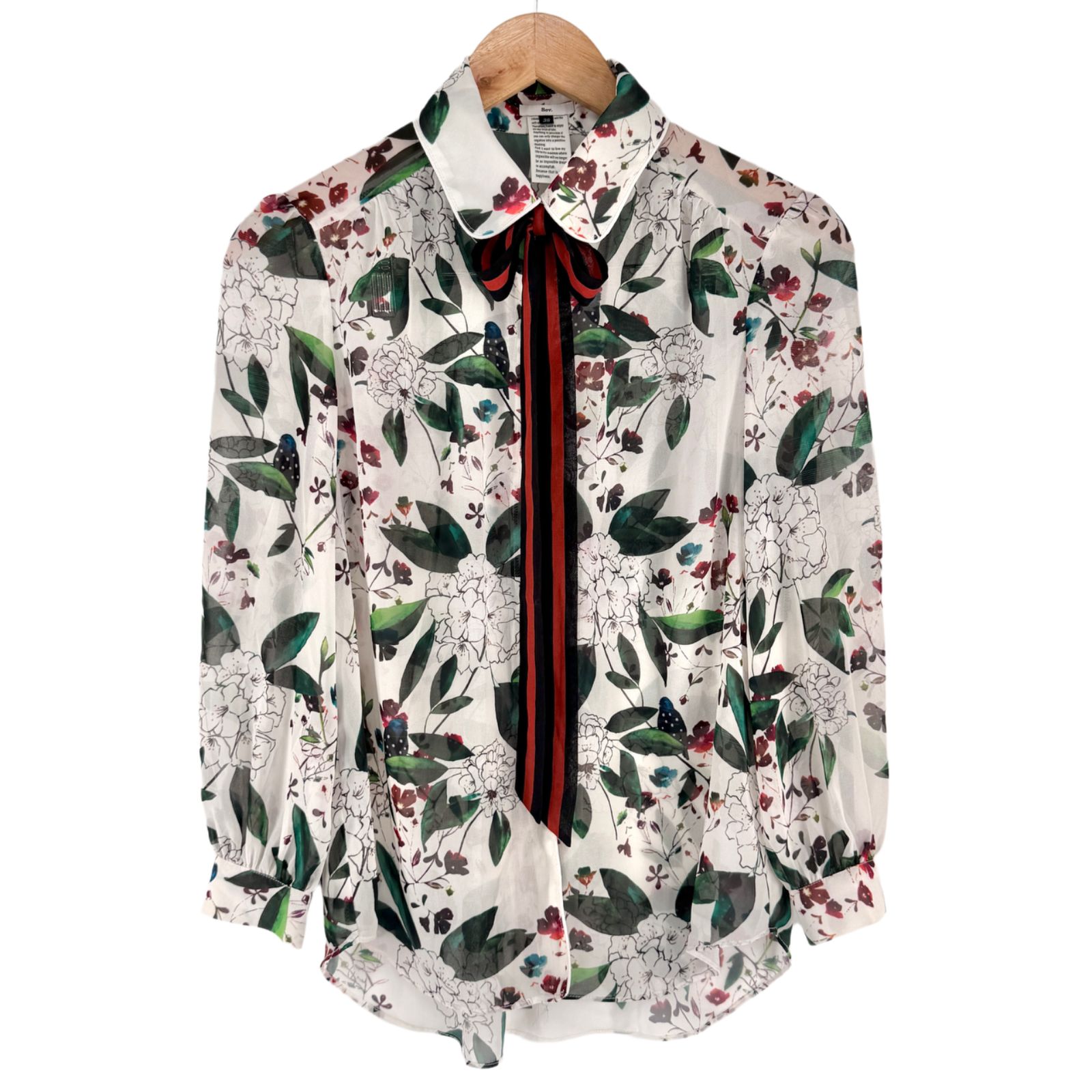 Sov. DOUBLE STANDARD CLOTHING フラワープリントシフォンブラウス 