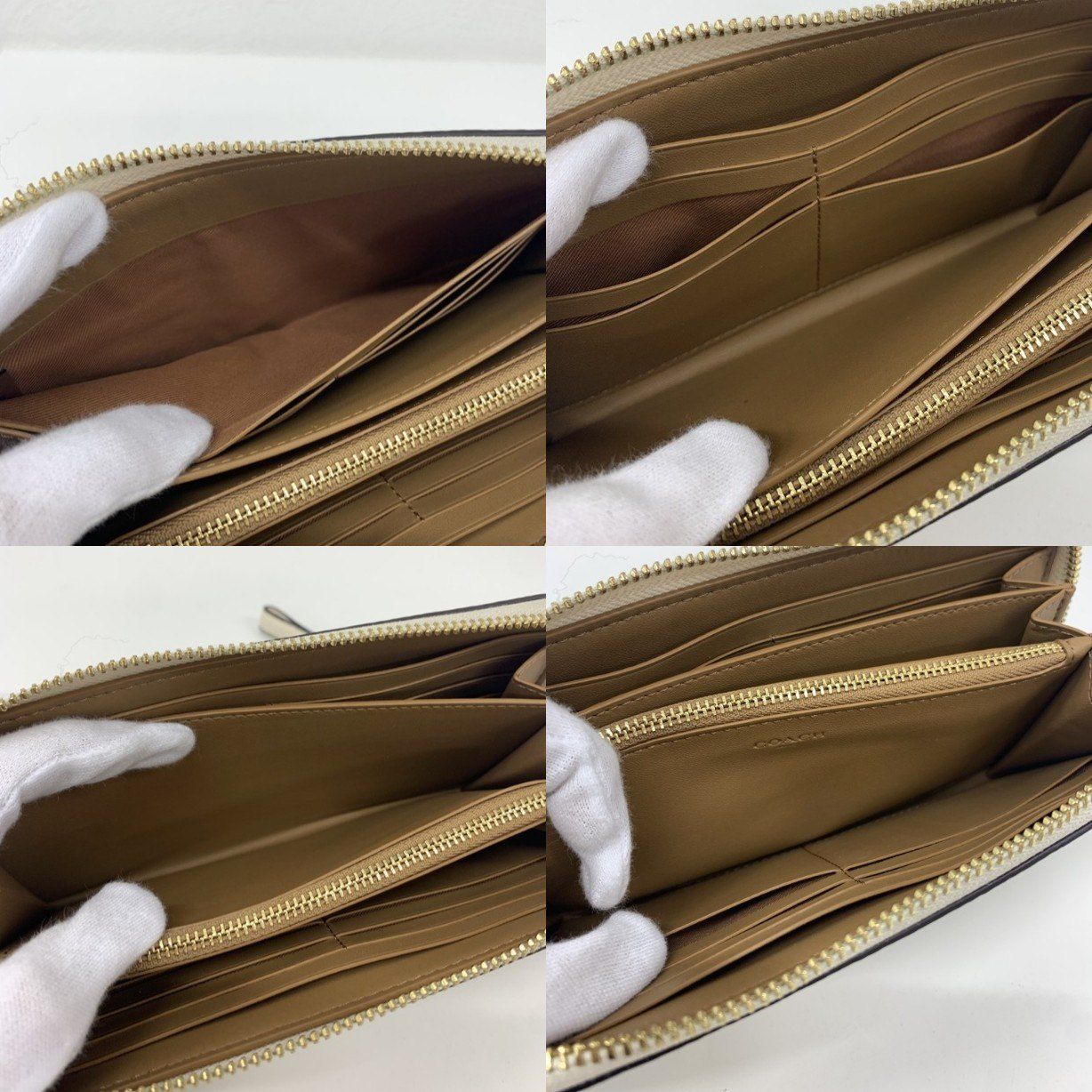 コーチ COACH 財布 三点セット 【中古】 長財布 ネイビー ホワイト系 ブランド柄 小銭入れあり 小物 メンズ レディース GII61781 コーチ COACH 財布 三点セット 【中古】 長財布 ネイビー ホワイト系
