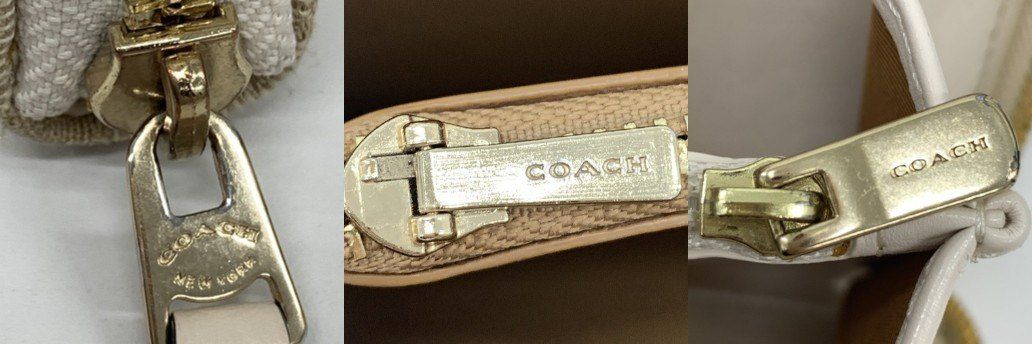 コーチ COACH 財布 三点セット 【中古】 長財布 ネイビー ホワイト系