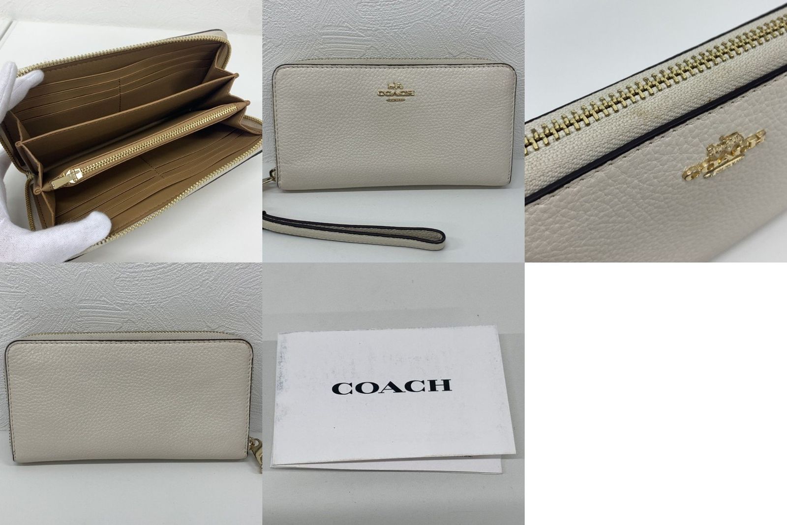 コーチ COACH 財布 三点セット 【中古】 長財布 ネイビー ホワイト系 ブランド柄 小銭入れあり 小物 メンズ レディース GII61781 コーチ COACH 財布 三点セット 【中古】 長財布 ネイビー ホワイト系