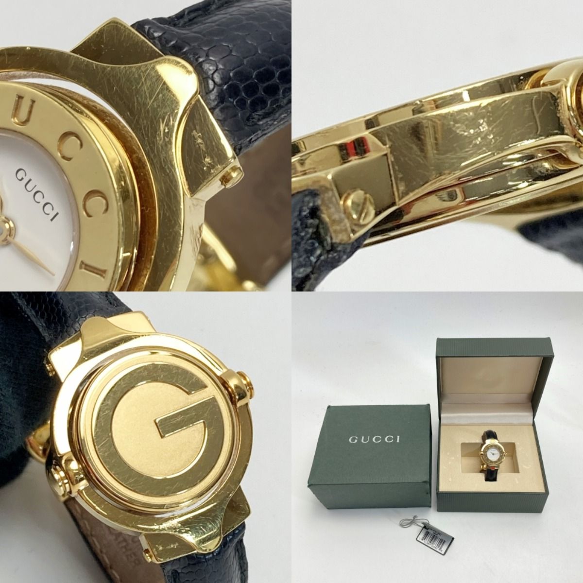 グッチレディース腕時計 GUCCI グッチ ターンフェイス リバーシブル バングルウォッチ 6600R