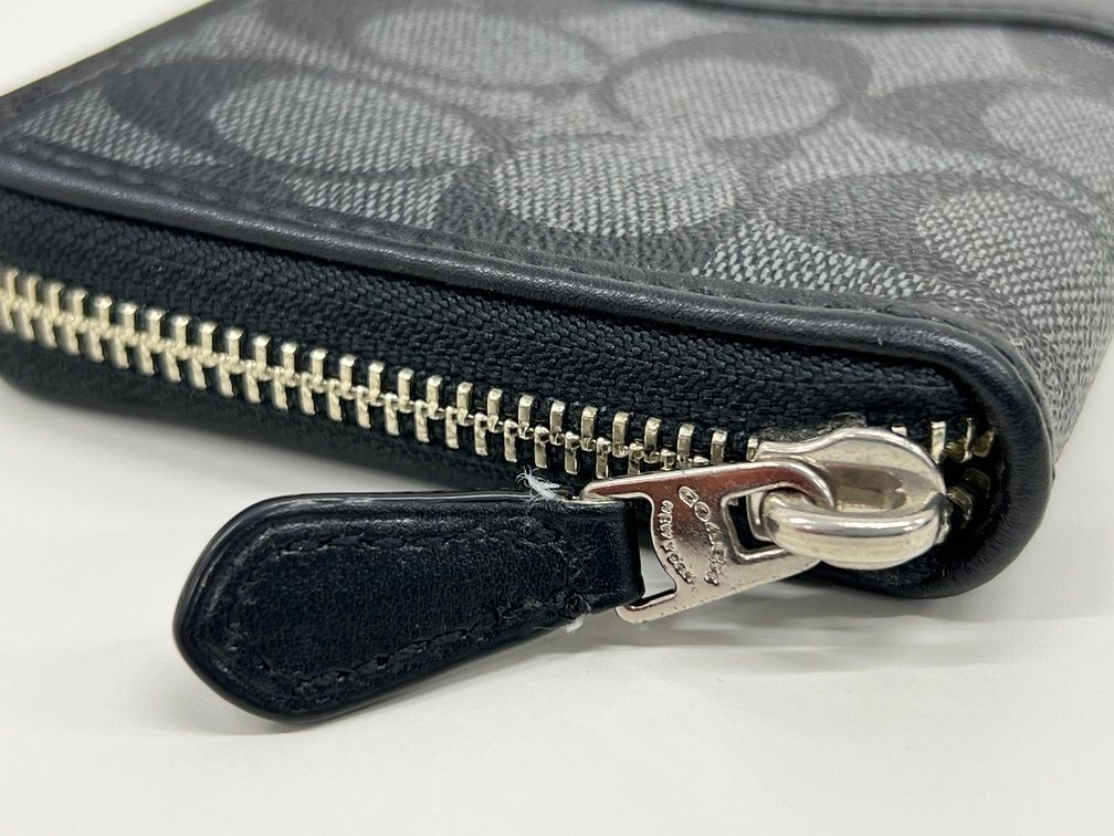 COACH コーチ/シグネチャー/PVC/ラウンドファスナー長財布/F59267/H22**/Aランク/18【中古】 COACH（コーチ） コーチ/シグネチャー/PVC/ラウンドファスナー長財布