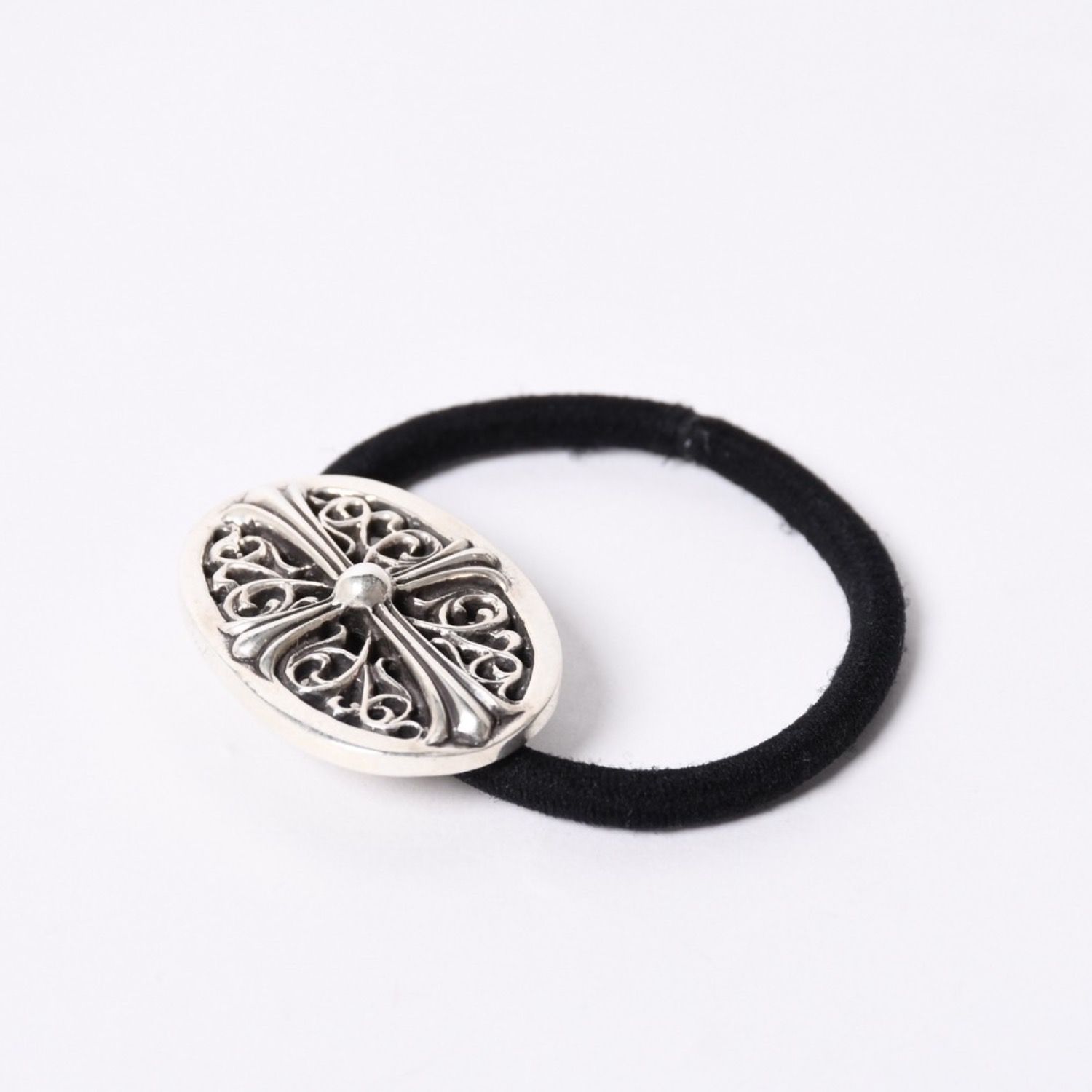 CHROME HEARTS クロムハーツ オーバルクロス ヘアゴム 重量約23.4g
