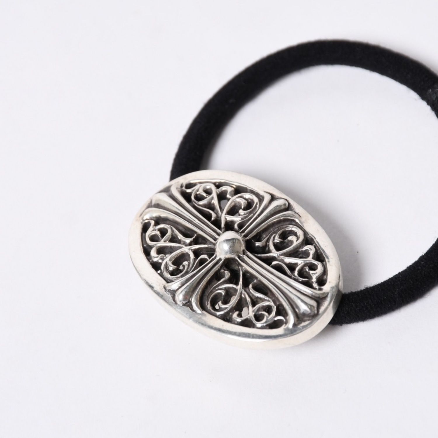 CHROME HEARTS クロムハーツ オーバルクロス ヘアゴム 重量約23.4g