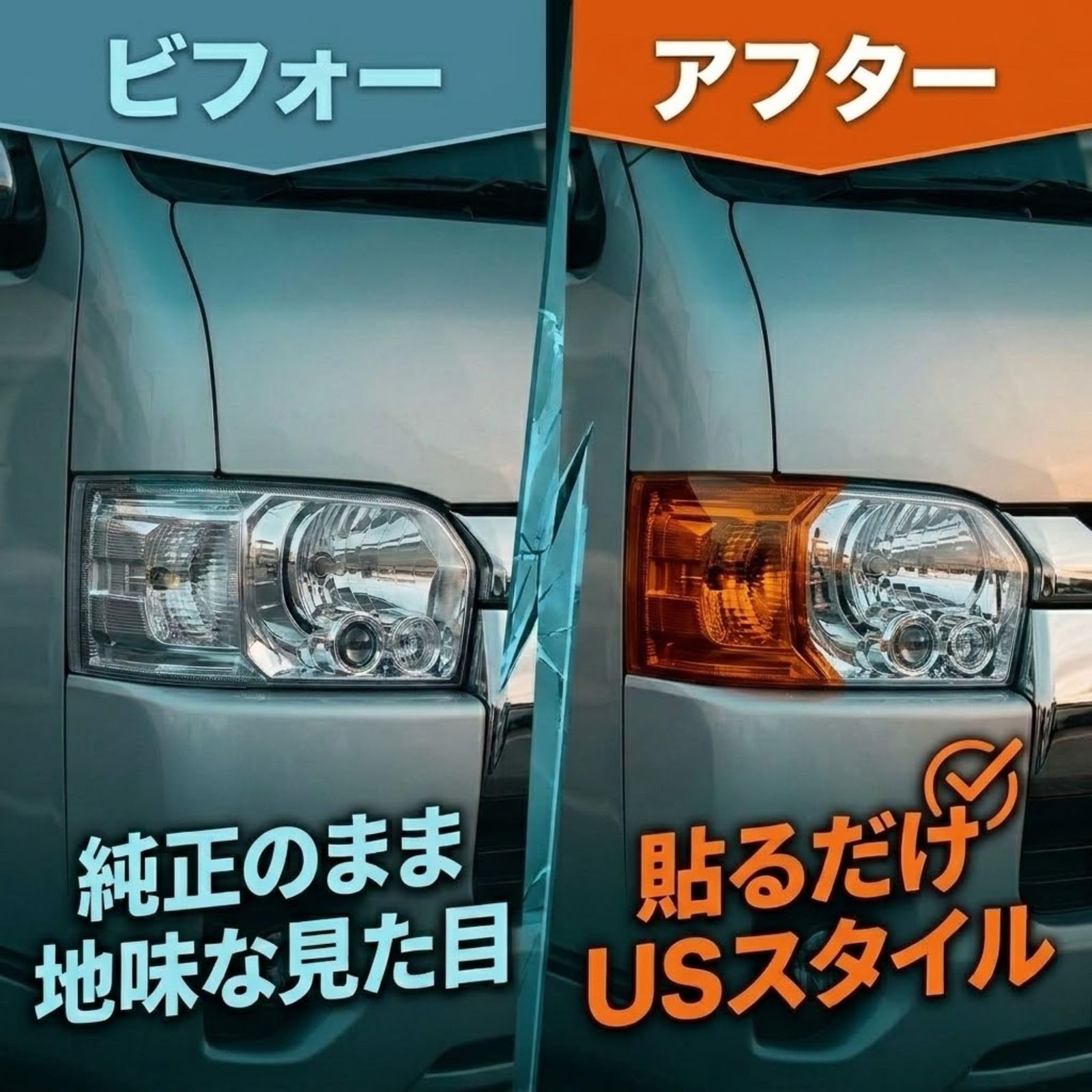 MORASTYLE ハイエース 200系 コーナーレンズ カバー USルック ヘッド