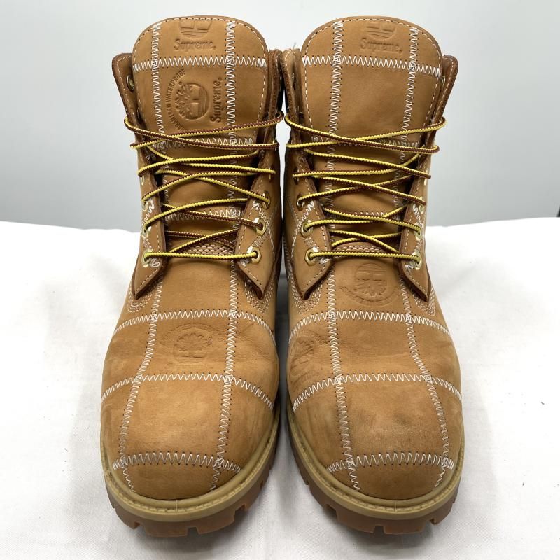 【中古】Supreme×Timberland Patchwork 6Inch Premium Boot Wheat 27cm TB0A5TBZ754 シュプリーム×ティンバーランド[17][240017764263] 中古】Supreme×Timberland Patchwork 6Inch Premium Boot Wheat 27cm