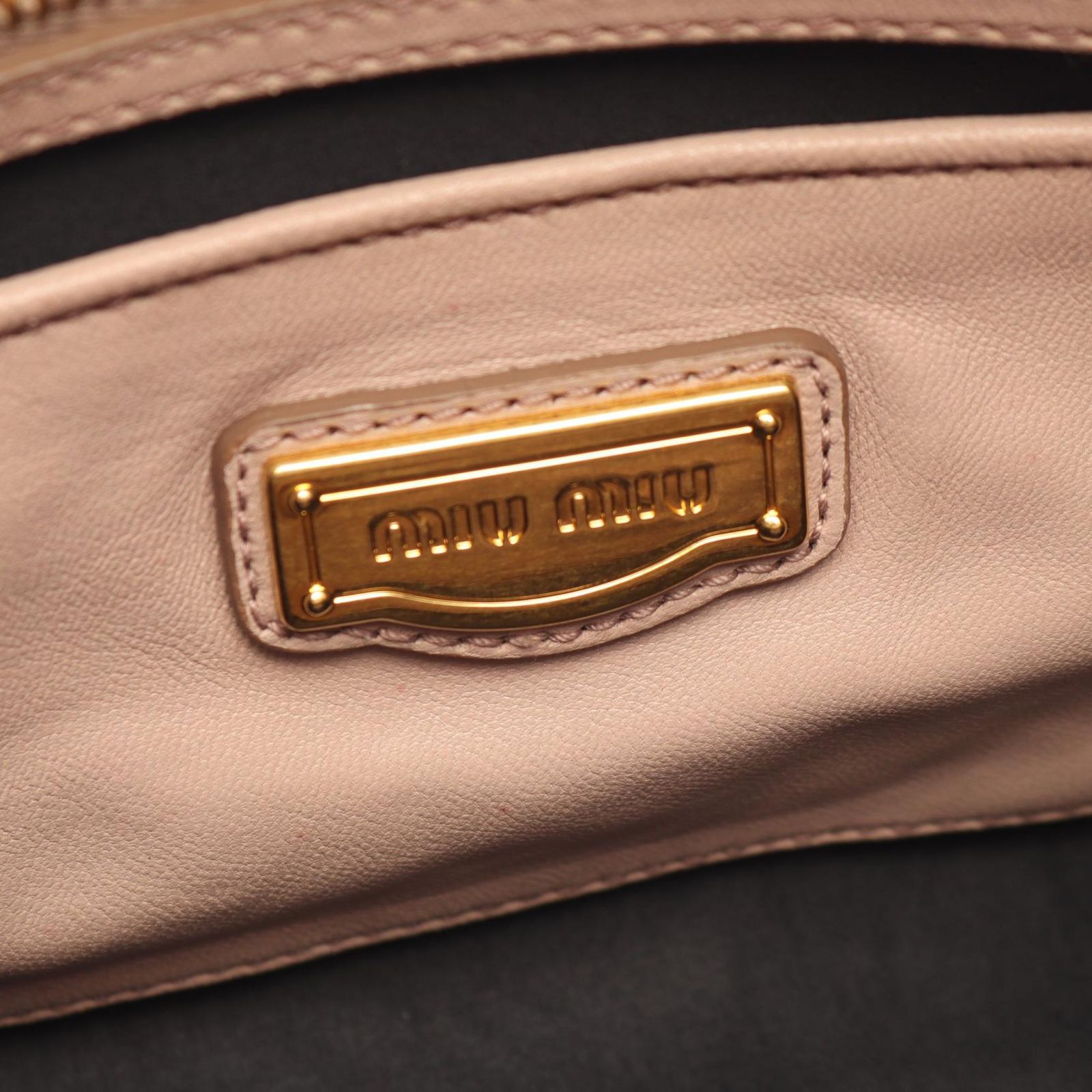 ミュウ ミュウ Miu Miu ハンドバッグ マテラッセ 2WAY グレージュ 