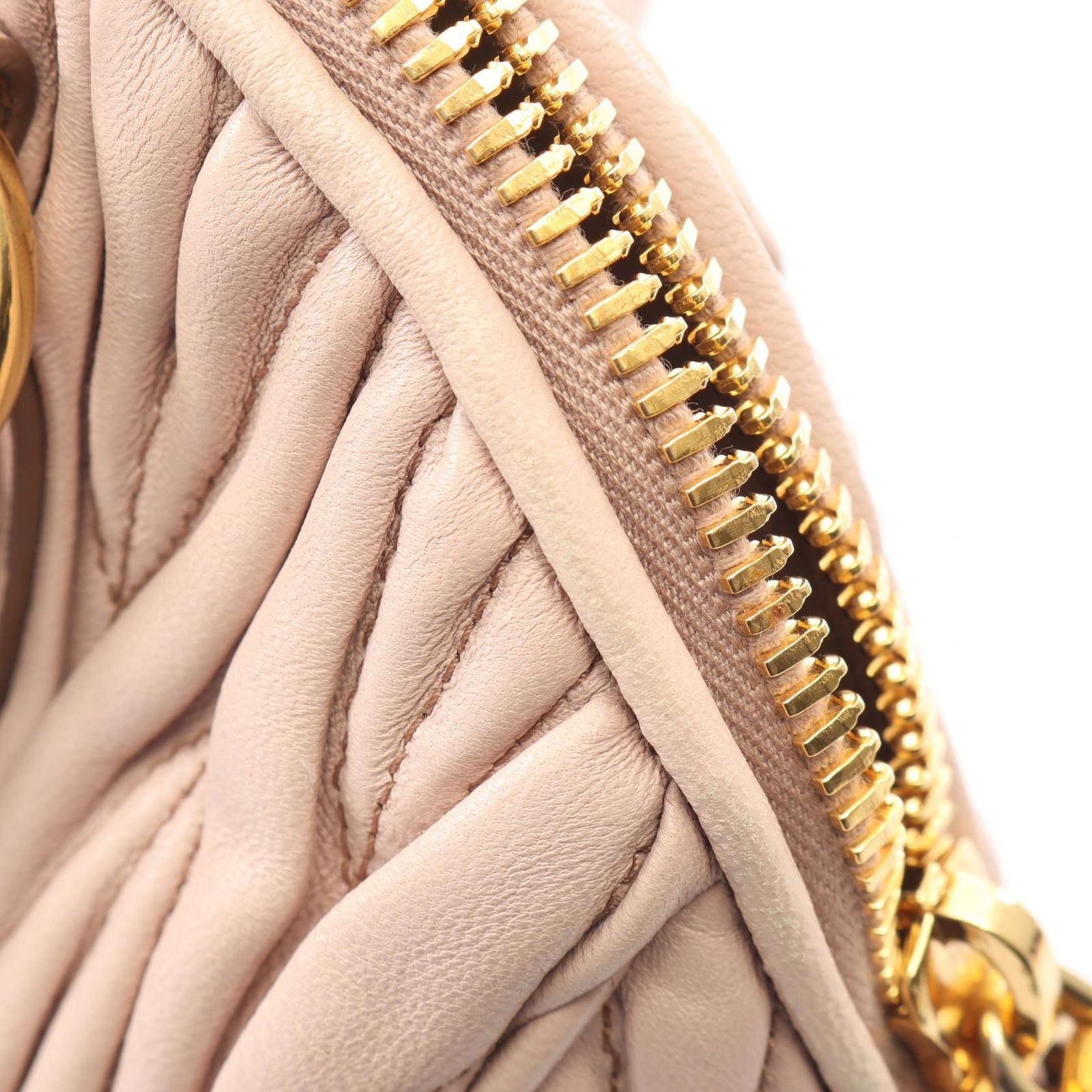 ミュウ ミュウ Miu Miu ハンドバッグ マテラッセ 2WAY グレージュ 