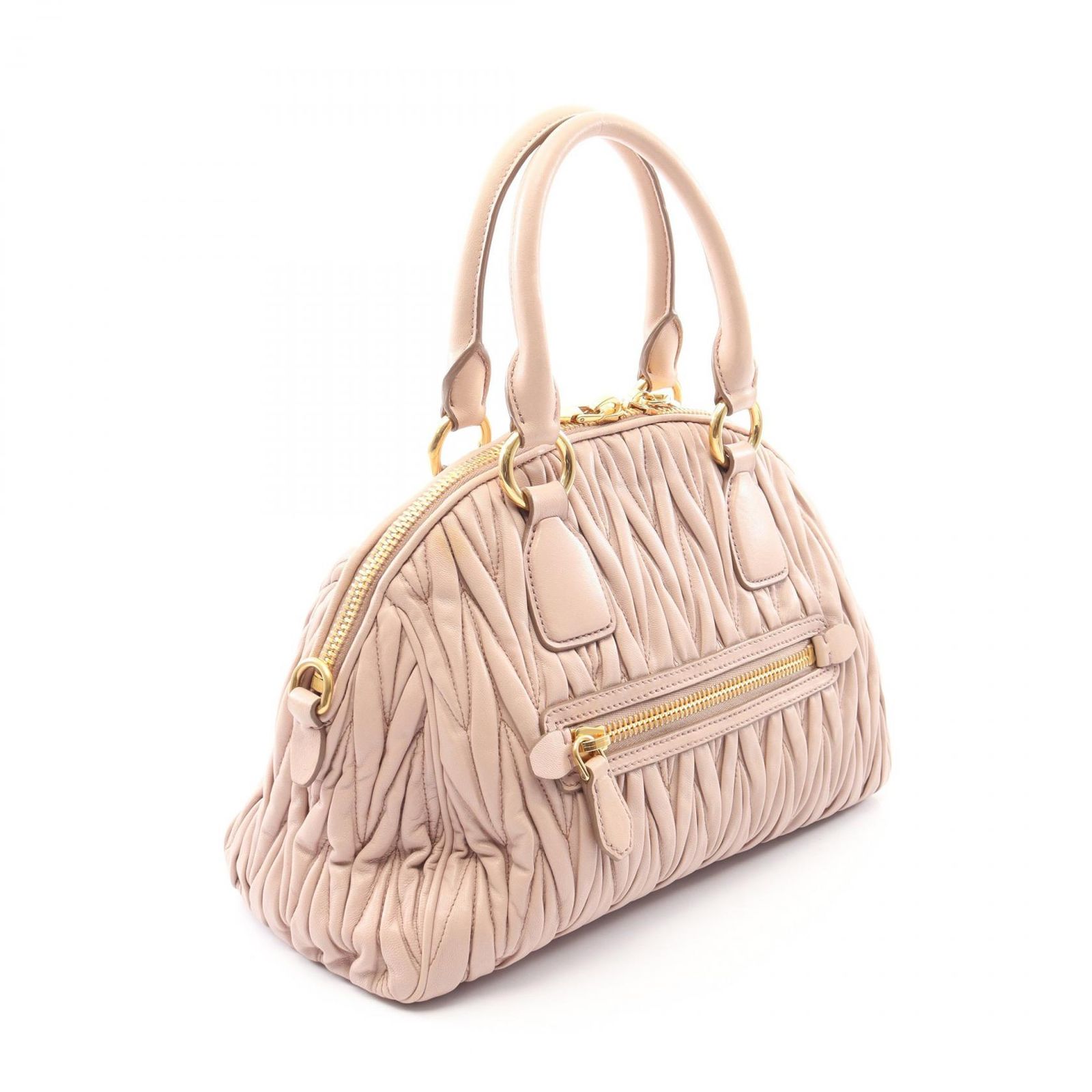 ミュウ ミュウ Miu Miu ハンドバッグ マテラッセ 2WAY グレージュ 