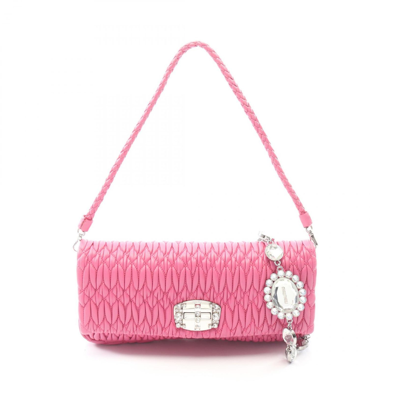 ミュウ ミュウ Miu Miu ショルダーバッグ NAPPA CRYSTAL マテラッセ 