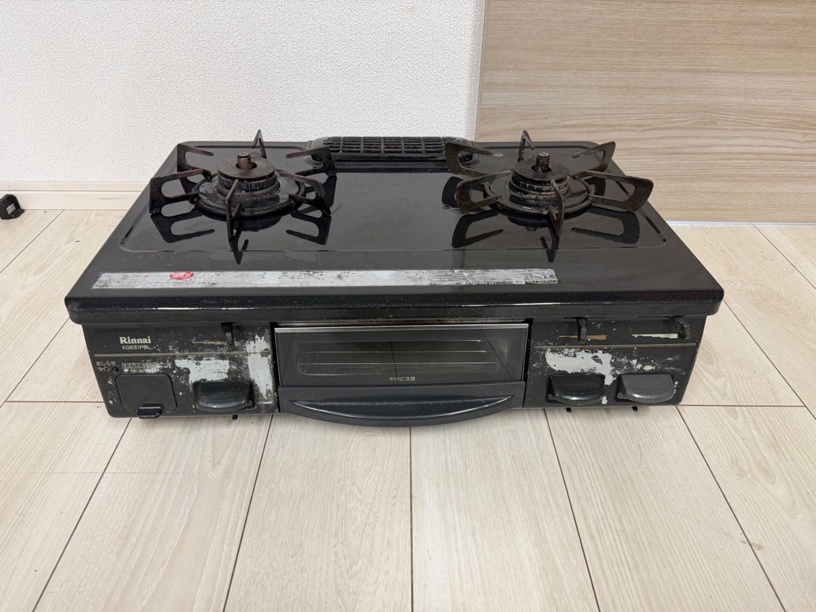 Rinnai 2口ガスコンロ　ガステーブル RT61GH-L 都市ガス用　2013年製 Amazon | Rinnaiリンナイ ガステーブルRT61GH-R 都市ガス用 ブラック