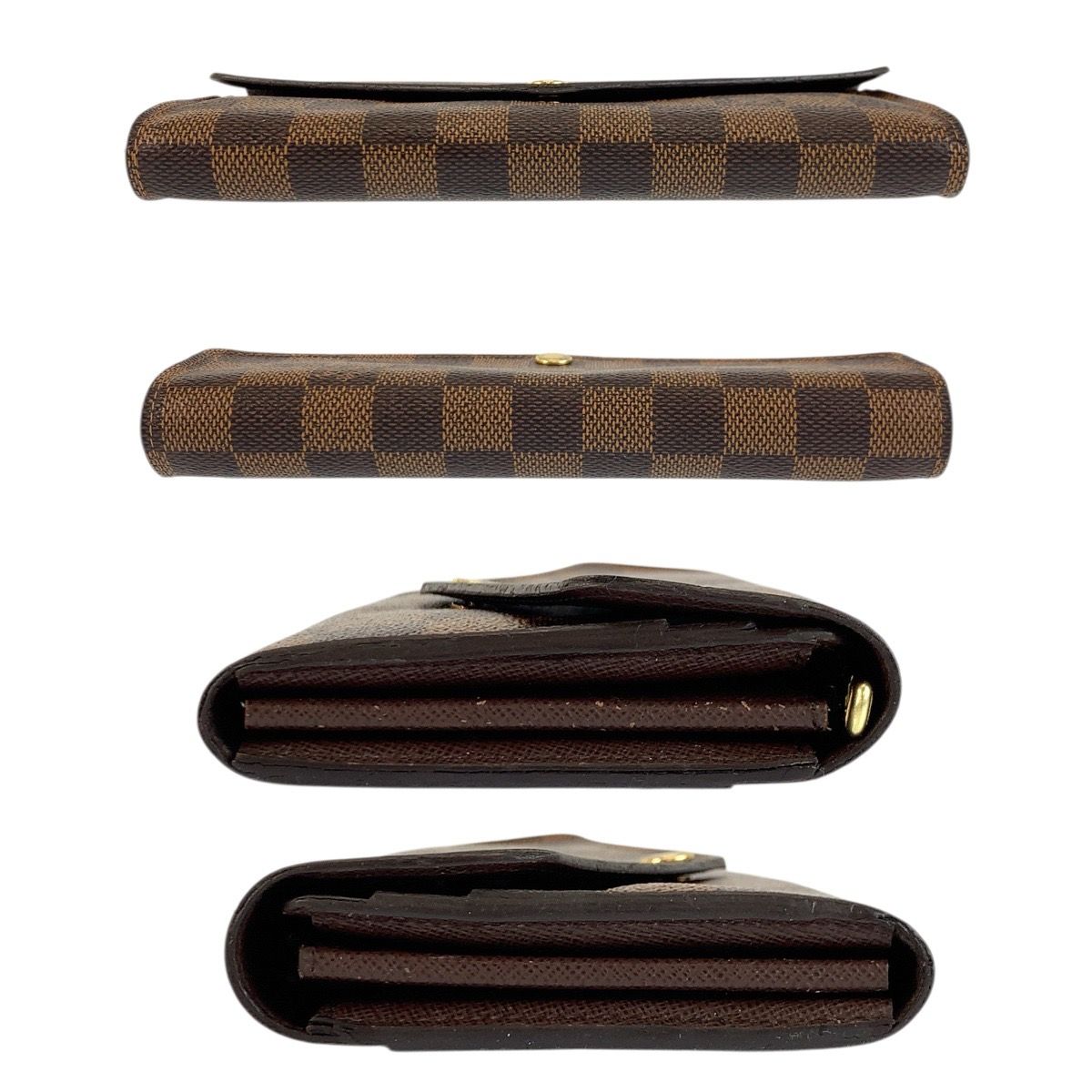 美品 LOUIS VUITTON ルイヴィトン ダミエ ポルトフォイユ サラ ブラウン ゴールド金具 PVC N63209 長財布 ロングウォレット レディース 601876 【中古】 LOUIS VUITTON - 美品 LOUIS VUITTON ルイヴィトン ダミエ