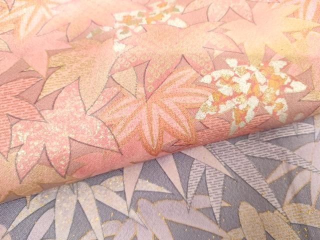 平和屋着物○訪問着 作家物 舞桜横段文 暈し染め 金彩 正絹 逸品