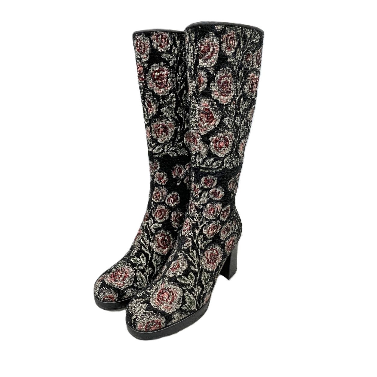 ロングブーツ ANNA SUI アナスイ 3 総柄 花模様 - メルカリ