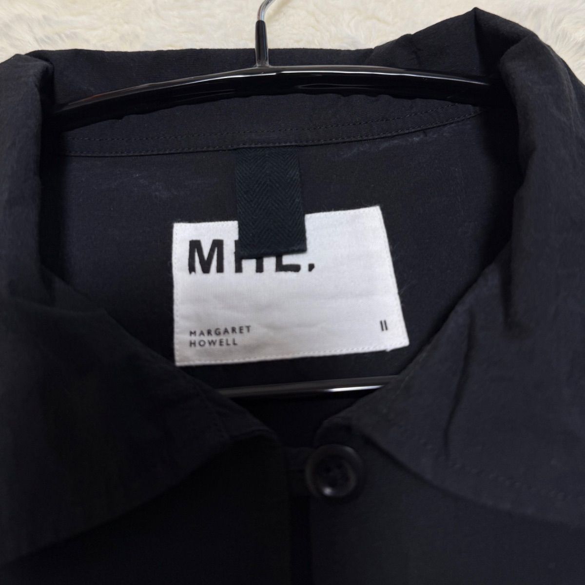 MHL. マーガレットハウエル 半袖シャツ プルオーバー ブラック 黒 