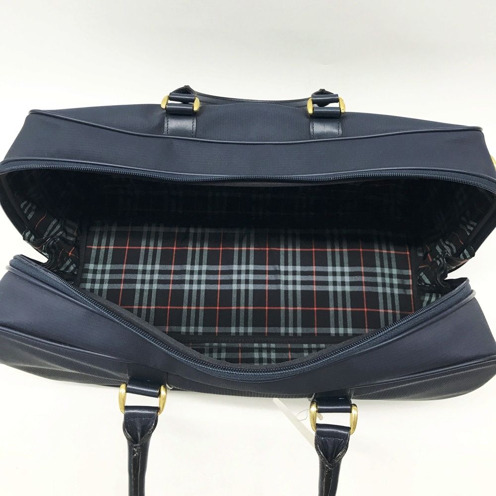 バーバリーゴルフ ボストンバッグ 2way ノバチェック PVC ネイビー BURBERRY GOLF バーバリーゴルフ 2way ボストンバッグ ノバチェック