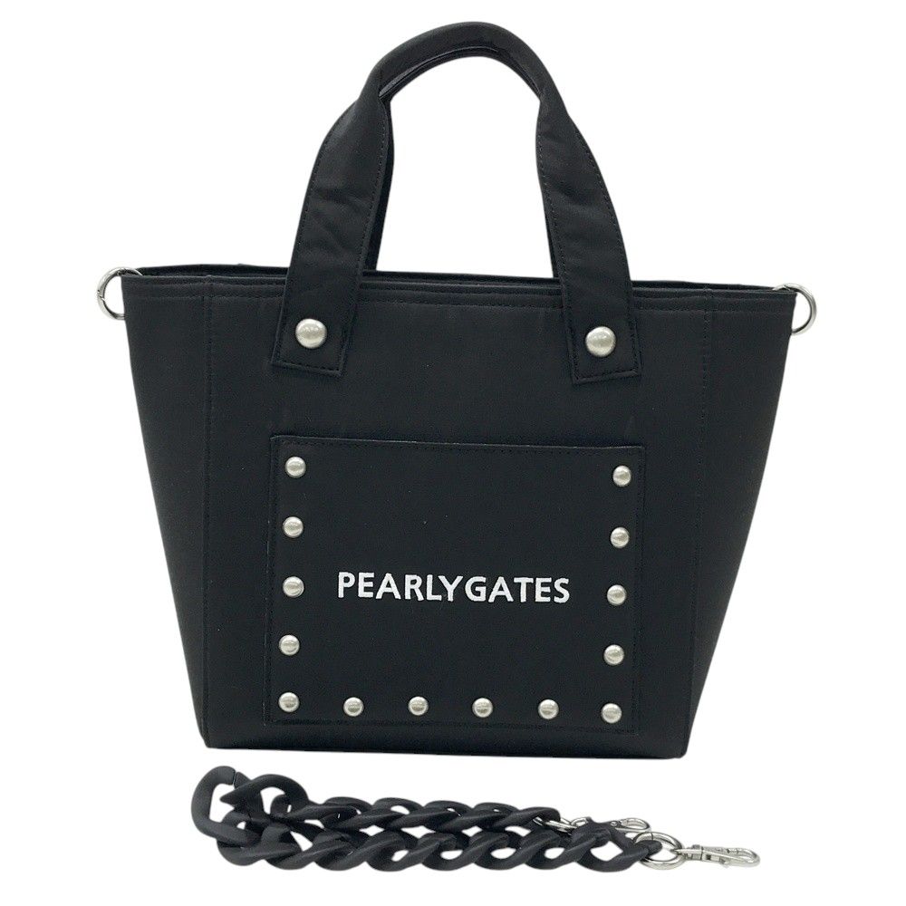 PEARLY GATES パーリーゲイツ  2WAY カートバッグ チェーン  ブラック系  [240101668765] ゴルフウェア ストスト PEARLY GATES パーリーゲイツ 2WAY カートバッグ チェーン ブラック系