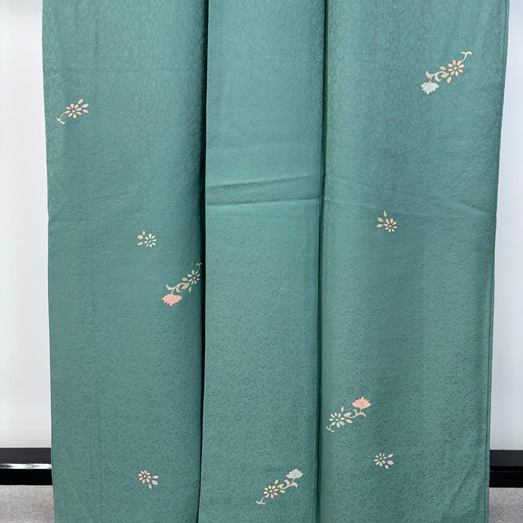 小紋 飛び柄 花模様 豆青色 金彩 K-5889 - メルカリ