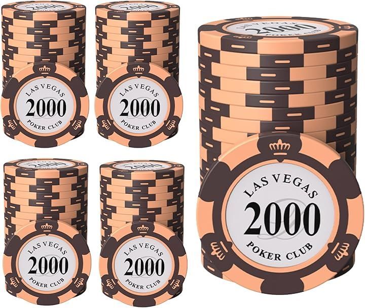 East Leaf ポーカーチップ クレイ製 カジノチップ 2000 面値 単品 100