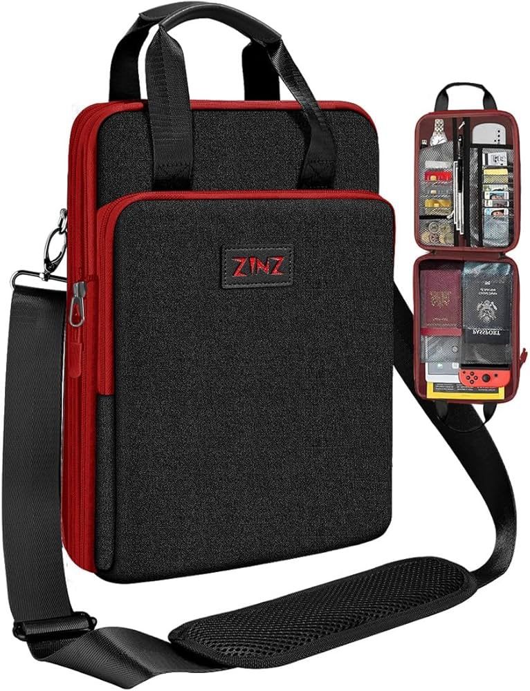 [ZINZ] Slim Expandable Case 12.9 13 inch Travel Laptop Shoulder Bag for MacBook Air 13" M3/M2/M1, MacBook Pro 13" M2/M1, iPad Pro 12.9"/13"/11"