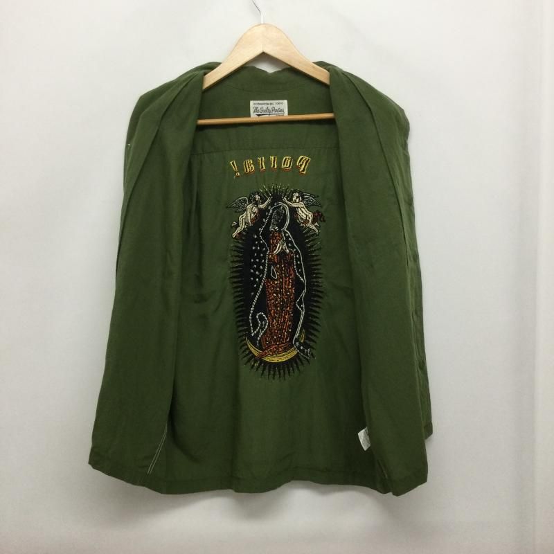 レア WACKO MARIA ワコマリア マリア刺繍 半袖シャツ ワコマリア wacko maria 半袖シャツ PORRA マリア刺繍 オープンカラー