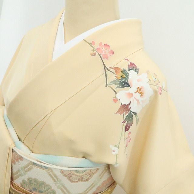 ❁tomihisa❁未着用 加賀友禅 百貫達雄 落款 雀 着物“拘り抜いて名を