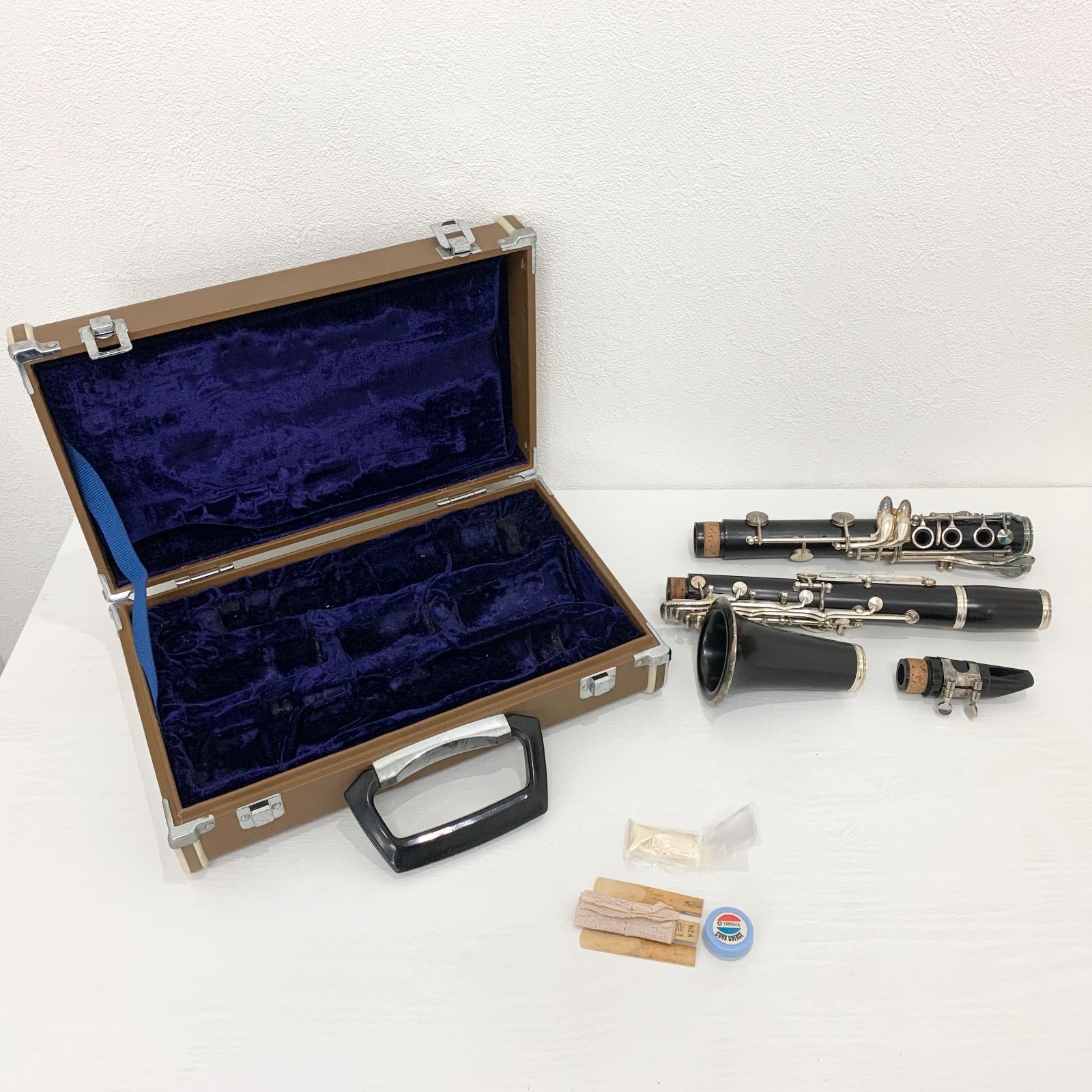 動作未確認 Yamaha ヤマハ クラリネット YCL33 ベージュ色 ケース付き