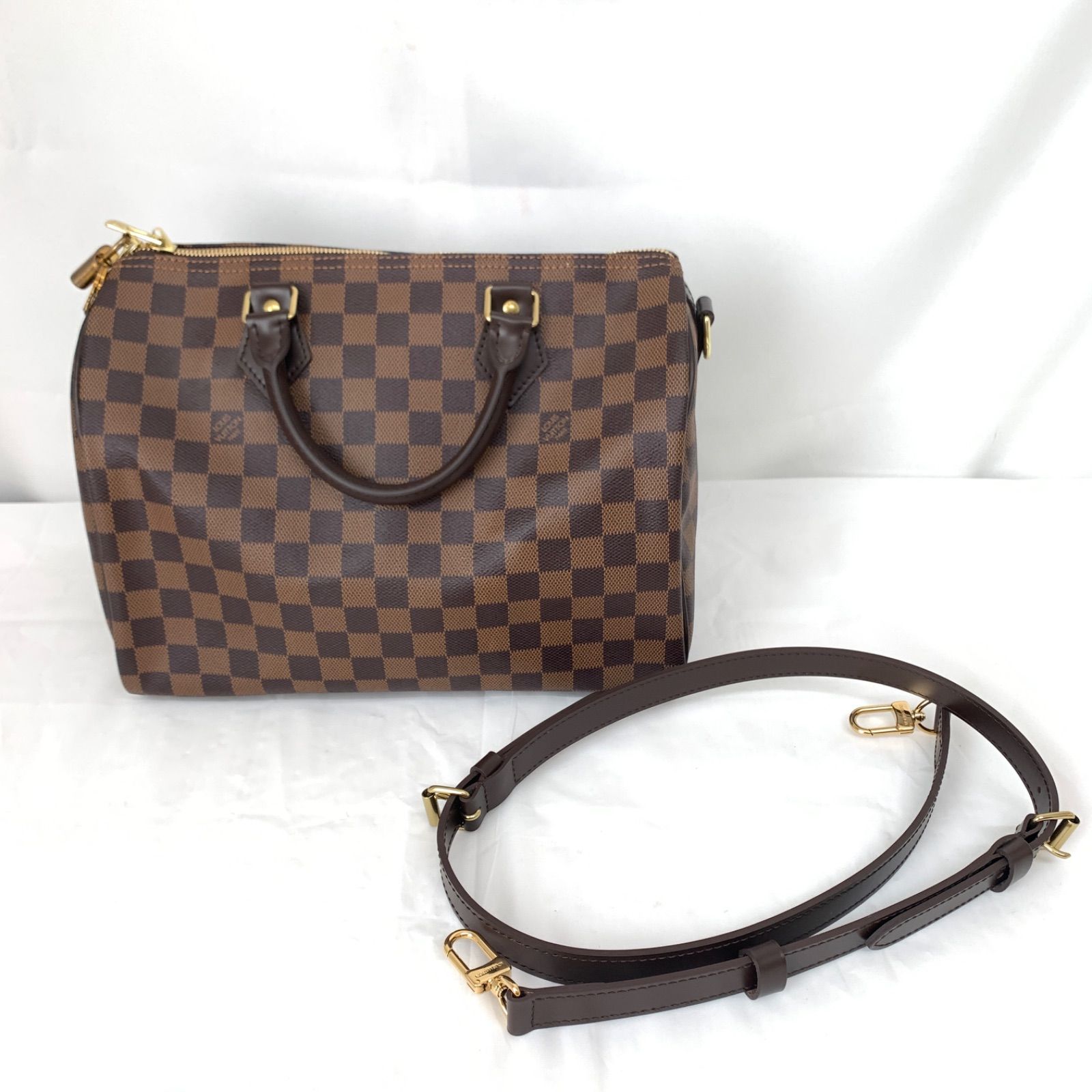 USED/美品】LOUIS VUITTON ルイヴィトン ダミエ ハンドバッグ バンド 