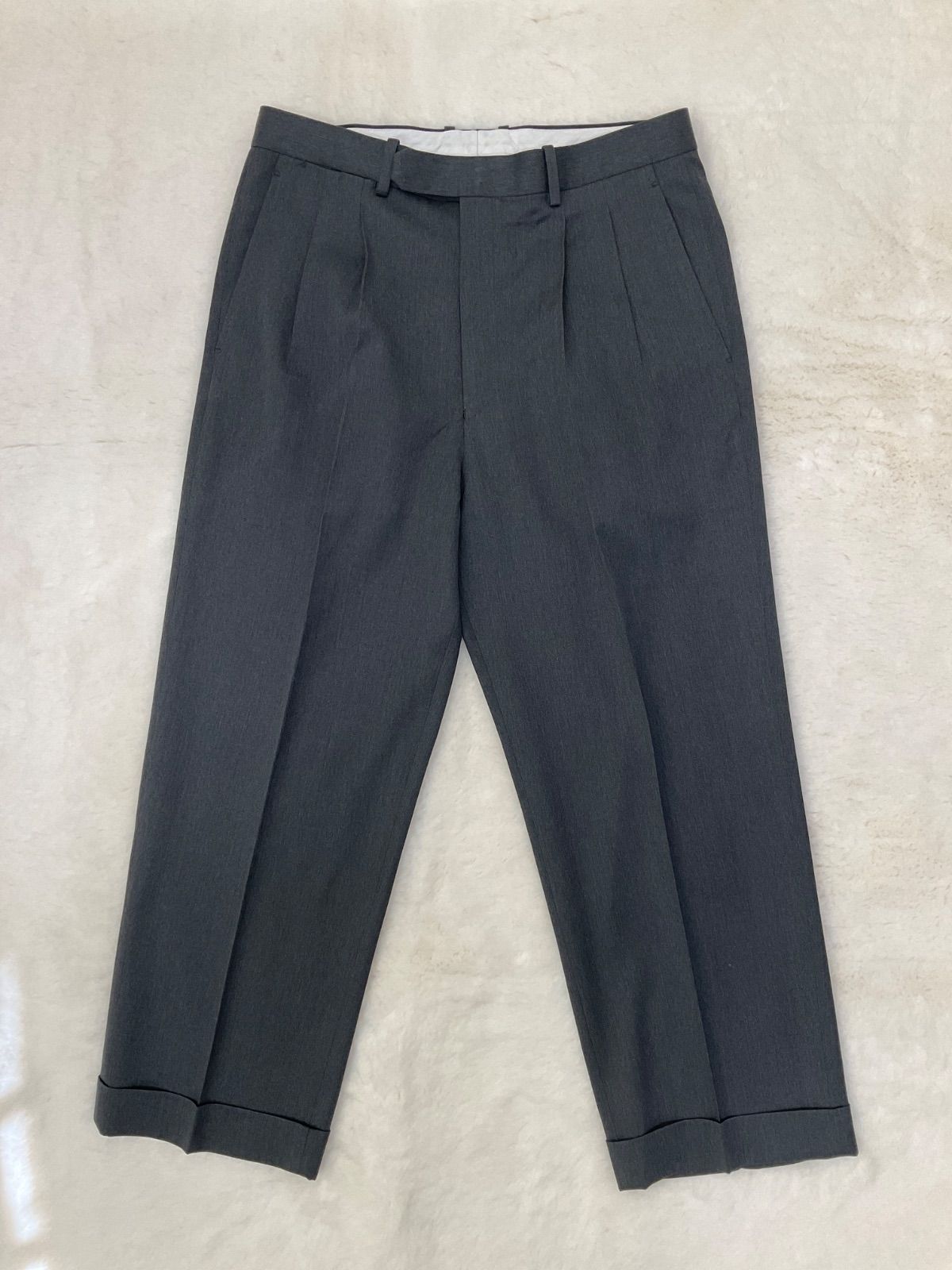 A.PRESSE Wool Gabardine Trousers アプレッセ パンツ ダークグレー