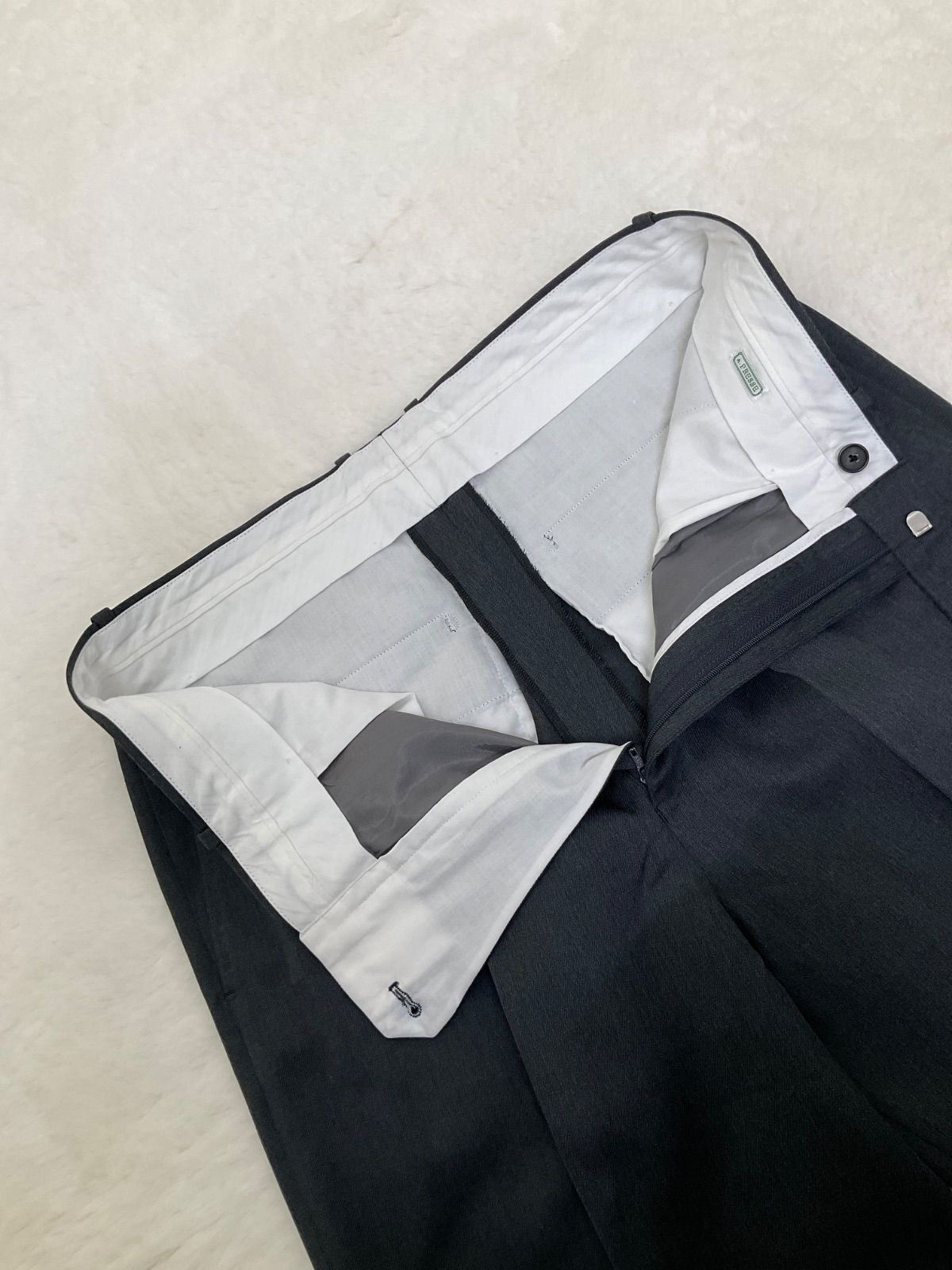 A.PRESSE Wool Gabardine Trousers アプレッセ パンツ ダークグレー