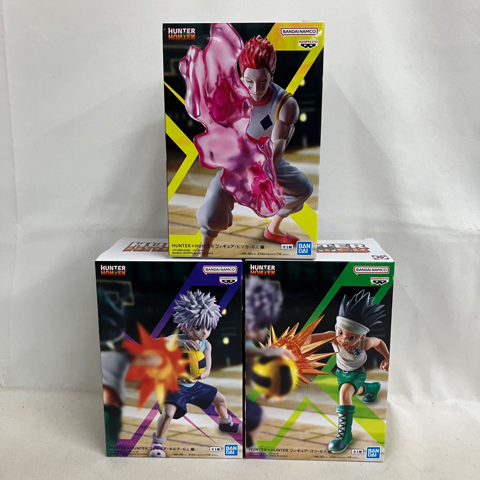 未開封 HUNTER×HUNTER ヒソカ ゴン キルア G.I.編 フィギュア 3個