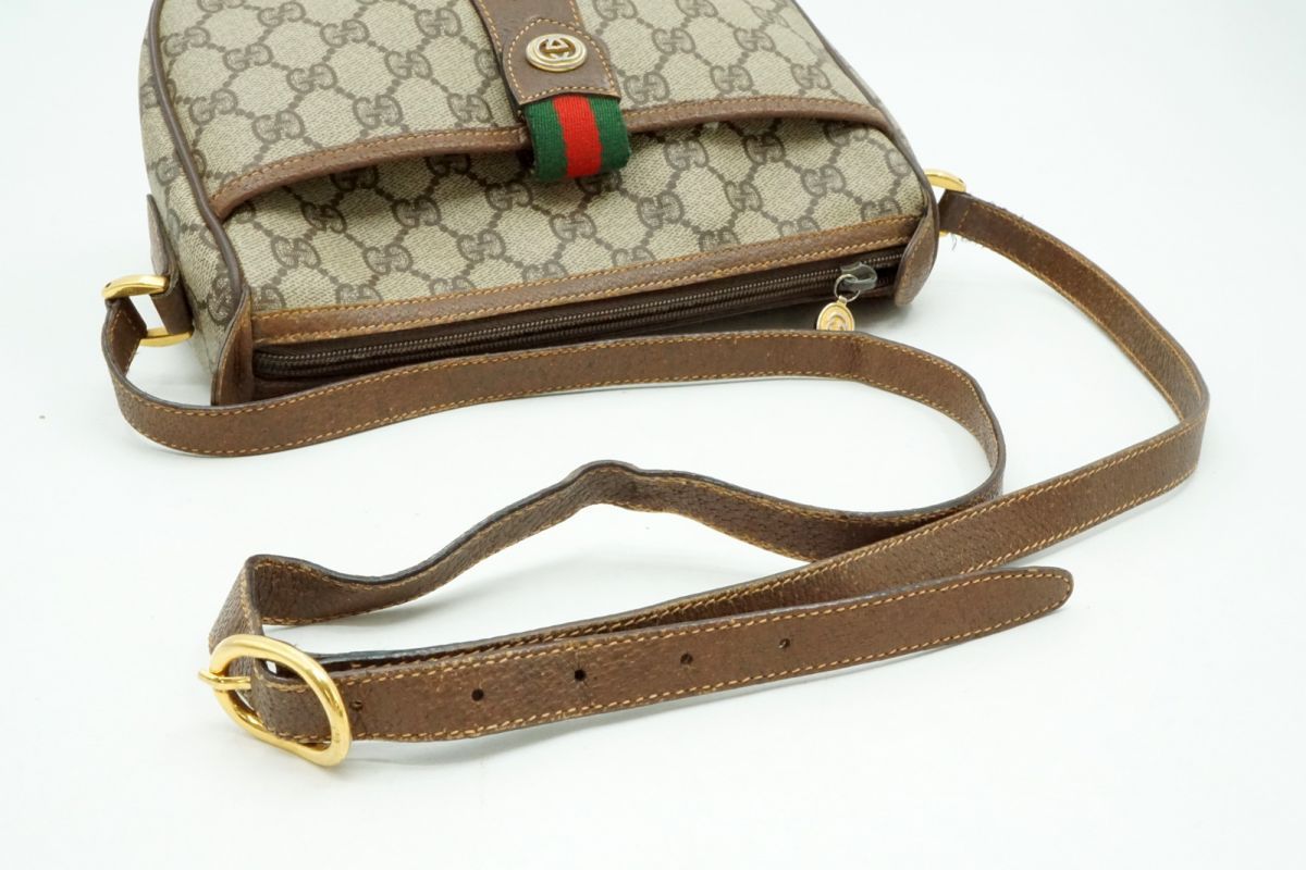 GUCCI グッチ 89.02.032 GGプラス シェリーライン レザー ショルダーバッグ ブラウン レディース 楽天市場】グッチ GUCCI オールドグッチ GGプラス シェリーライン