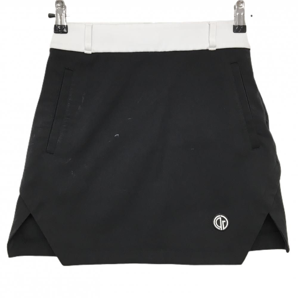 CPG GOLF CPGロゴ スカート 黒/白 CPG スカート 黒×白 裾ロゴ ストレッチ レディース 1(S) ゴルフウェア