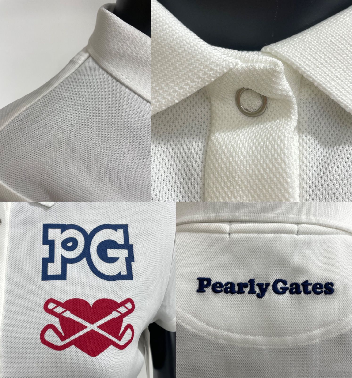 USED】PEARLY GATES パーリーゲイツ ポリエステル 半袖 ポロシャツ