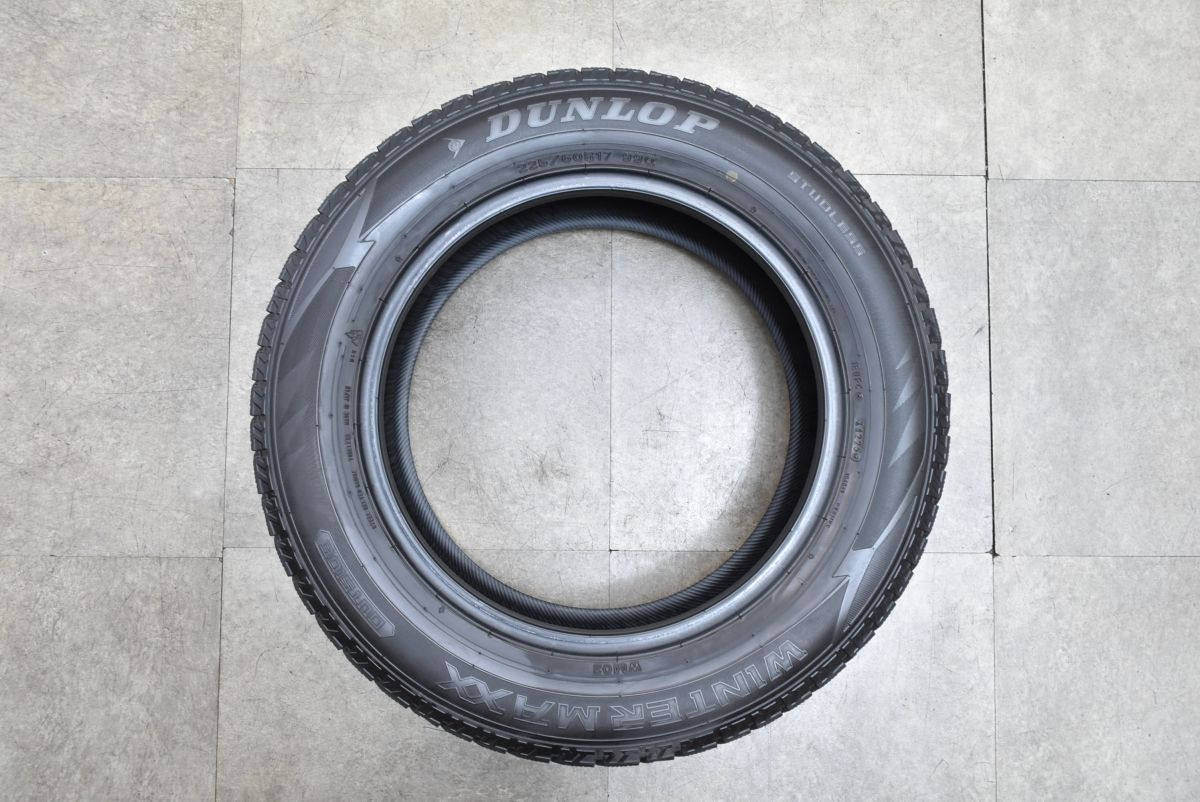 【DUNLOP WM02 225/60R17】スタッドレス【VIOLENTO 17インチ 7J5HPCD100+48】2019年製 レガシィアウトバック フォレスター等　(VTN465) クレジットカード QR決済可能 WINTER MAXX 02 フォレスター等 スタッドレス＆ホイール4本SET DUNLOP