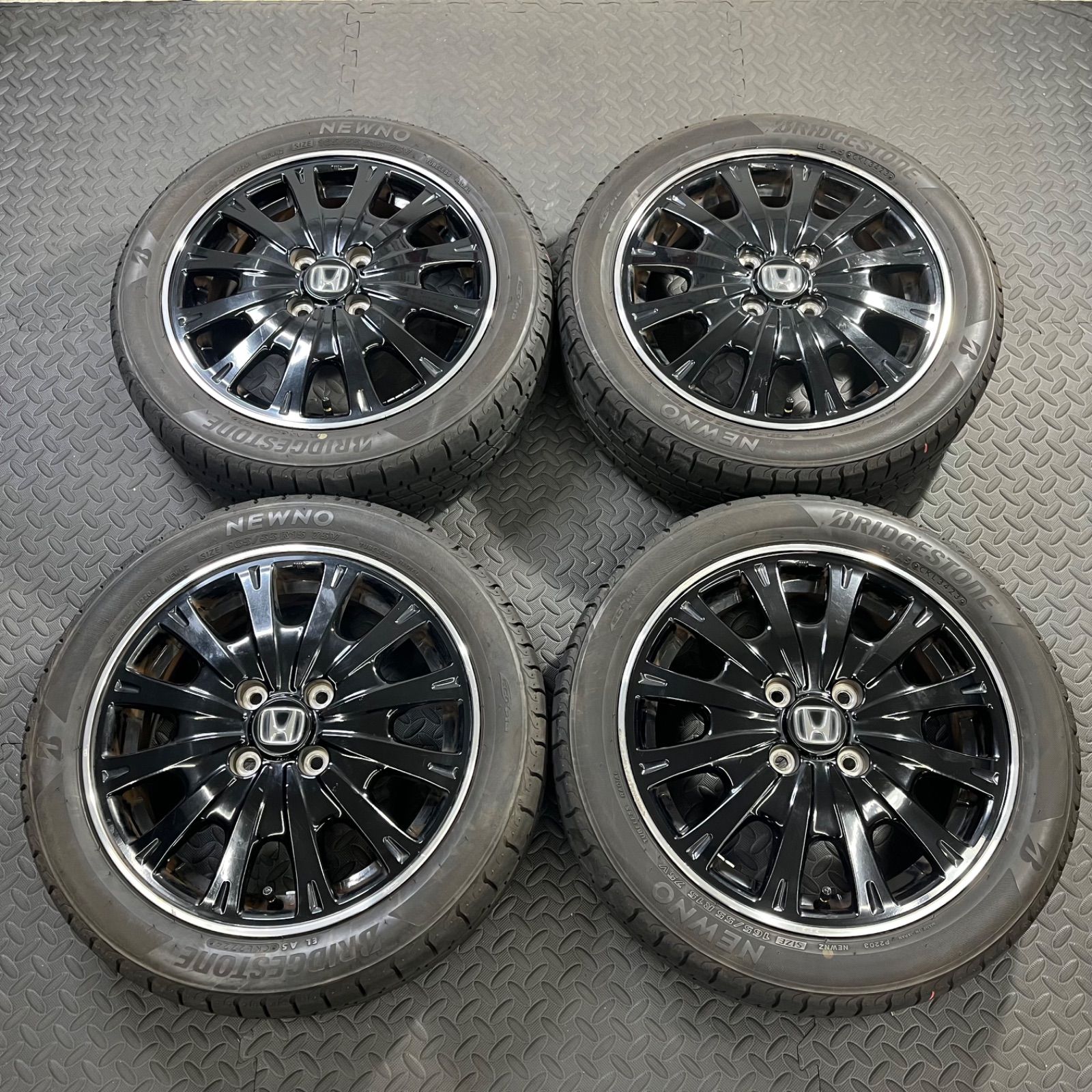 23/24年製 165/55R15 ブリヂストン ニューノ ホンダ純正アルミ 希少 SS 