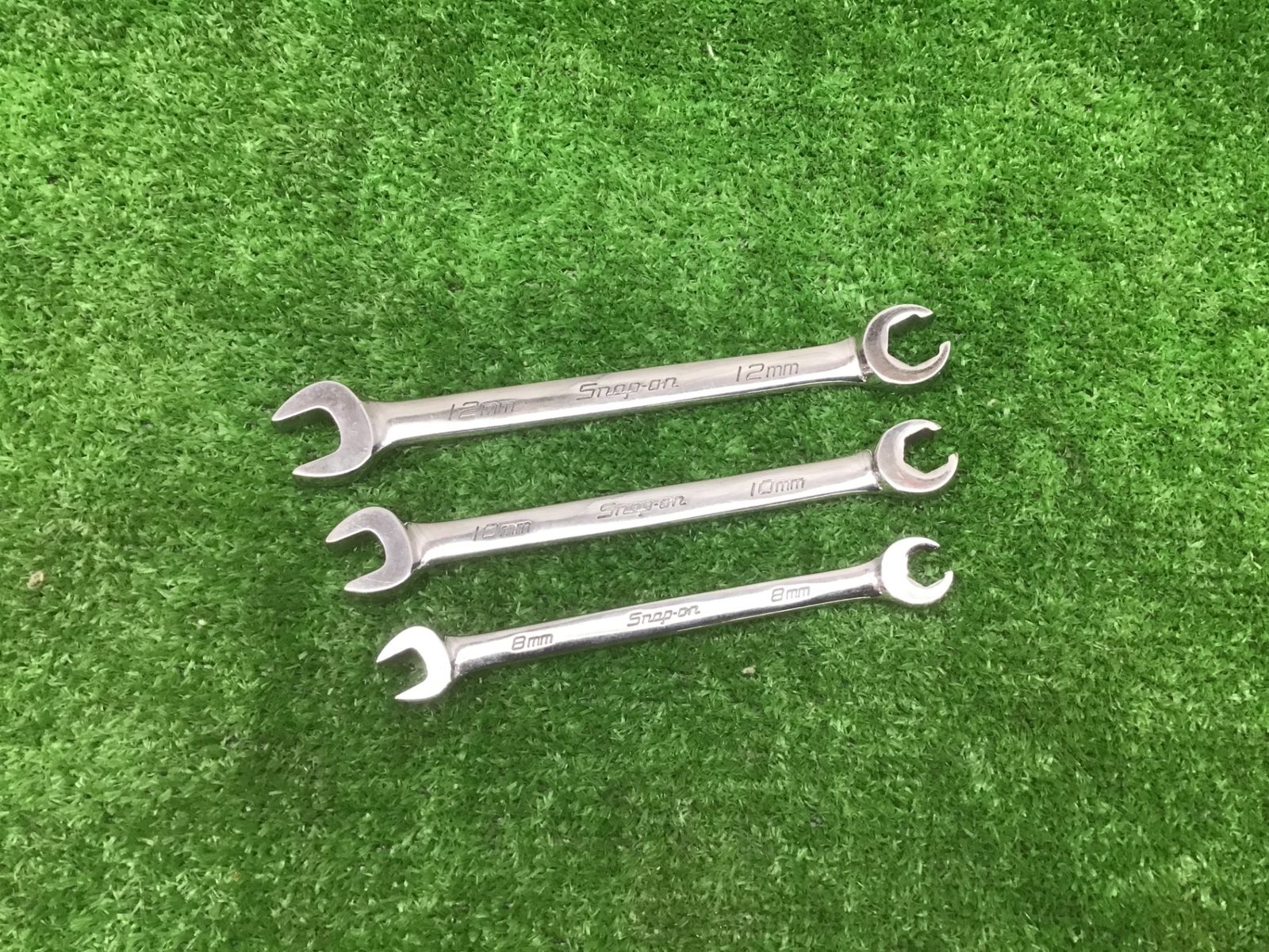 【中古動作品】Snap-on オープンエンド フレアナットレンチ ８，10，12㎜・RXSM-B〇アクトツール富山店〇BRコン