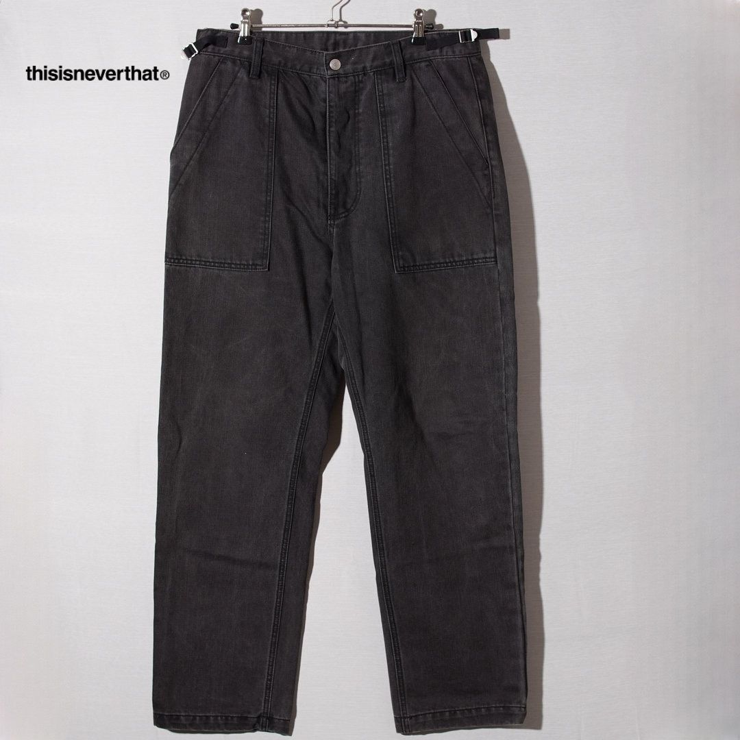 美品 ディスイズネバーザット thisisneverthat デニム L ブラック 